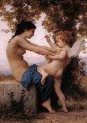 Adolphe William Bouguereau Girl Defending Herself Against Love Norge oil painting reproduction